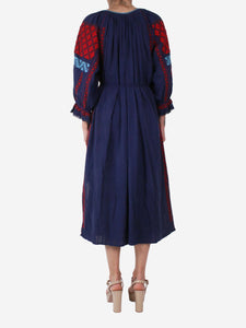 Ulla Johnson Blue long-sleeved dress with belt - size US 6