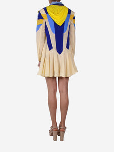 Stella McCartney Blue silk hooded zip-up dress - size IT 36