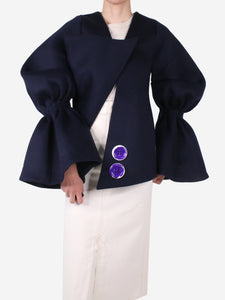 Jacquemus Blue La Reconstruction wool coat - size FR 34