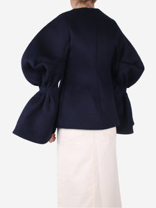 Jacquemus Blue La Reconstruction wool coat - size FR 34
