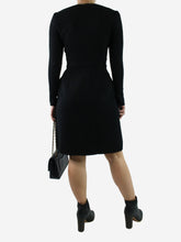 Load image into Gallery viewer, Black long-sleeved dress - size US 2 Dresses Diane Von Furstenberg 
