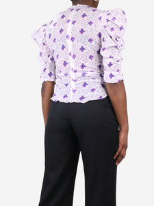 Isabel Marant Purple floral blouse - size FR 38