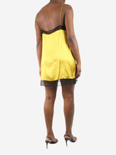 Load image into Gallery viewer, Yellow lace trimmed mini slip dress - size IT 48 Dresses Gucci 
