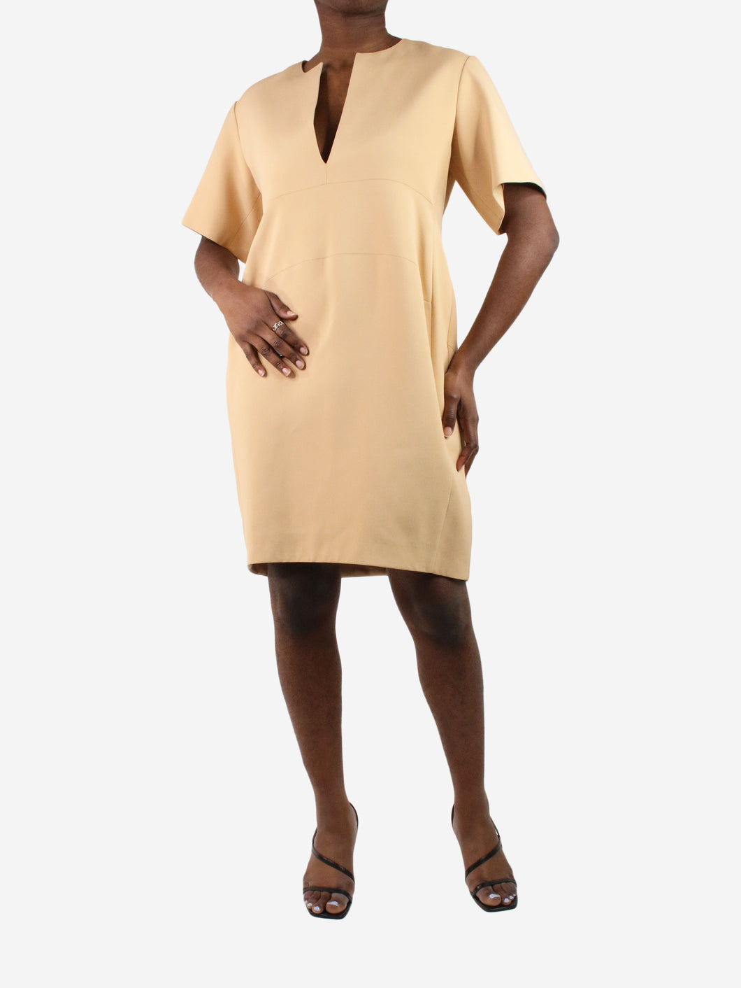 Neutral v-neck dress - size FR 42 Dresses Celine 