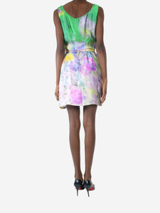 Erdem Multi butterfly sleeveless printed midi dress with belt - size UK 14