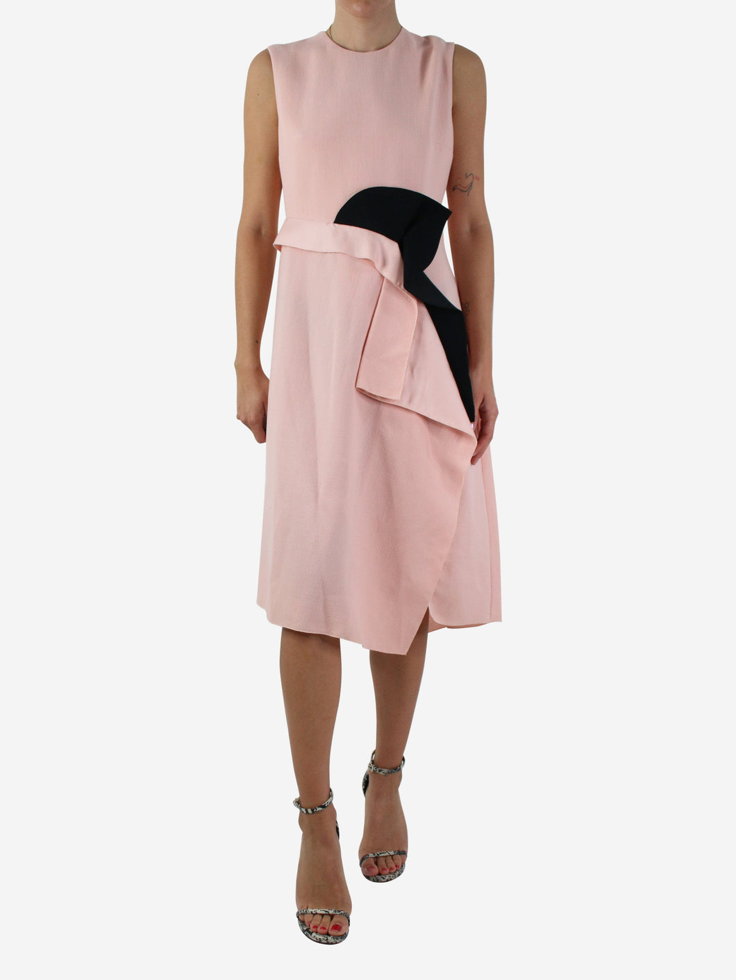 Pink sleeveless asymmetric dress - size UK 12 Dresses Roksanda 