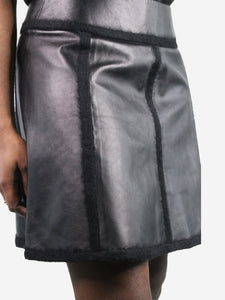 Saint Laurent Black leather skirt - size FR 44