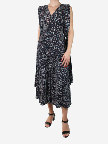 Black sleeveless polka dot midi dress - size UK 12 Dresses Victoria Beckham 