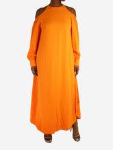 Load image into Gallery viewer, Orange long-sleeved shoulder cutout dress - size IT 42 Dresses Stella McCartney 
