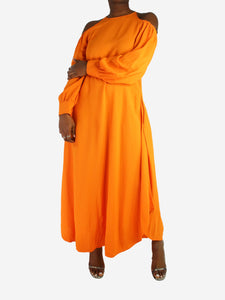 Stella McCartney Orange long-sleeved shoulder cutout dress - size IT 42