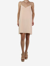 Load image into Gallery viewer, Pink silk slip mini dress - size UK 14 Dresses Raey 
