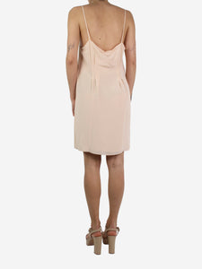 Raey Pink silk slip mini dress - size UK 14