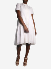 Load image into Gallery viewer, White embroidered dress - size UK 10 Dresses ME+EM 
