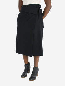 Joseph Black belted wool skirt - size FR 42