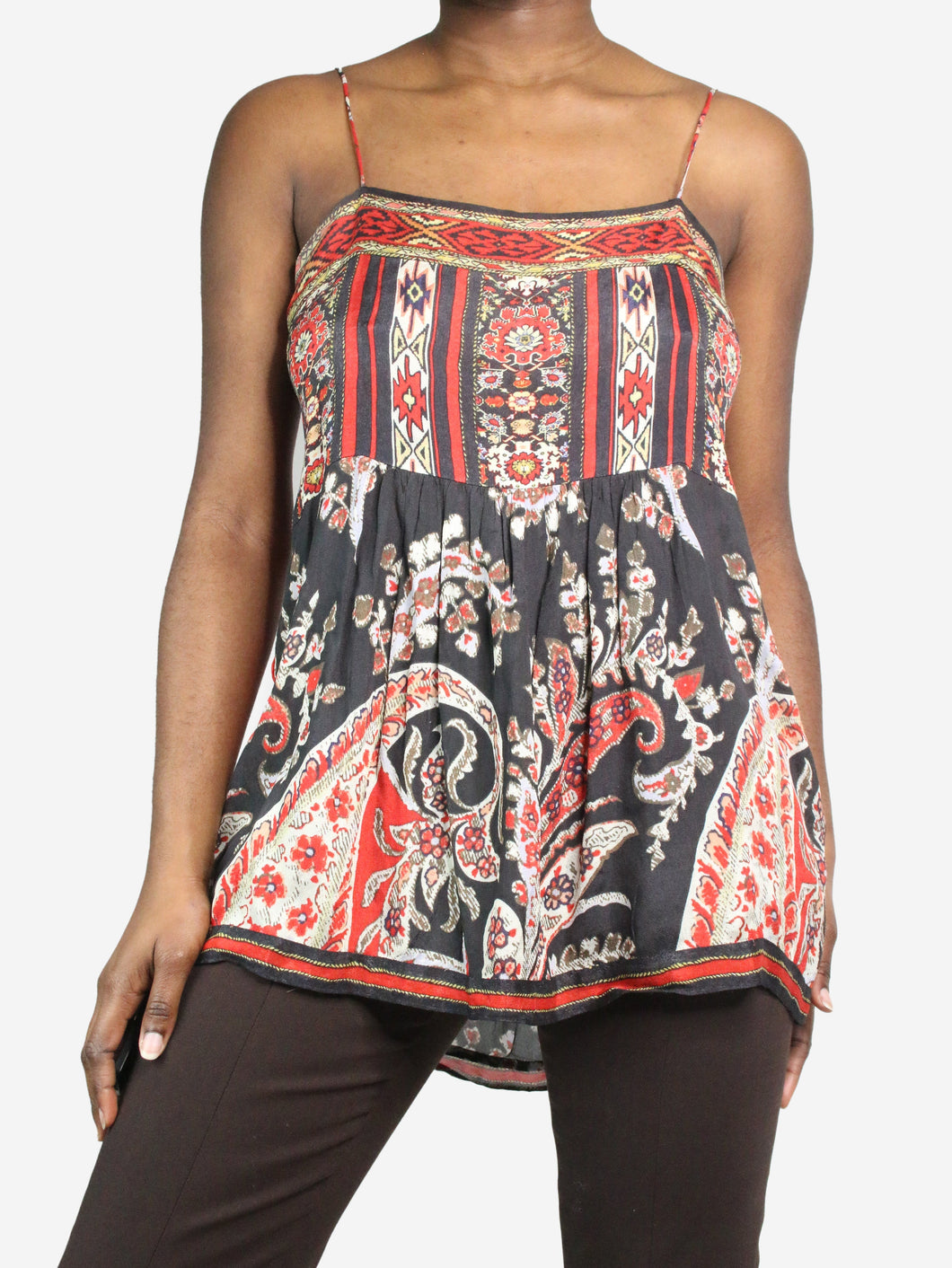 Red floral cami top - size UK 12 Tops Isabel Marant Etoile 