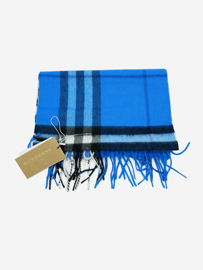 Blue giant check cashmere scarf Scarves Burberry 