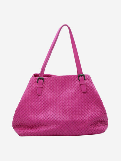 Pink intreciatto weave tote bag Tote Bags Bottega Veneta 