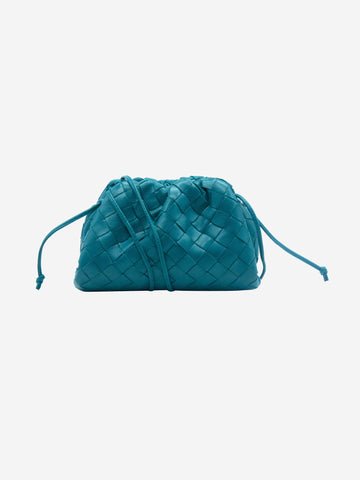 Green mini intrecciato leather cross-bag with strap Cross-body bags Bottega Veneta 