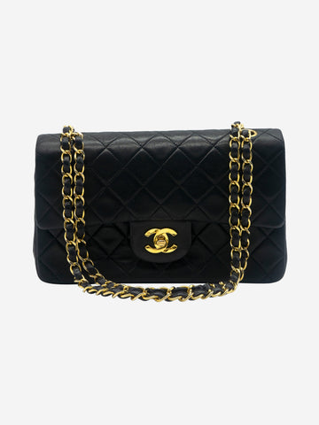 Black quilted double-flap shoulder bag with gold hardware Shoulder bags Chanel 