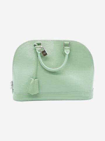 Green Electric epi leather Alma PM handbag Top Handle Bags Louis Vuitton 