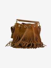 Load image into Gallery viewer, Brown suede fringed Emmanuelle bucket bag Shoulder bags Saint Laurent 
