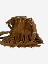 Load image into Gallery viewer, Brown suede fringed Emmanuelle bucket bag Shoulder bags Saint Laurent 
