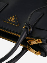 Load image into Gallery viewer, Blue Galleria Saffiano leather medium bag with gold hardware Cross-body bags Prada 
