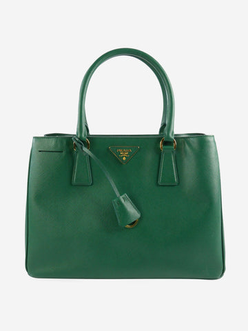Green Galleria Saffiano leather bag Top Handle Bags Prada 
