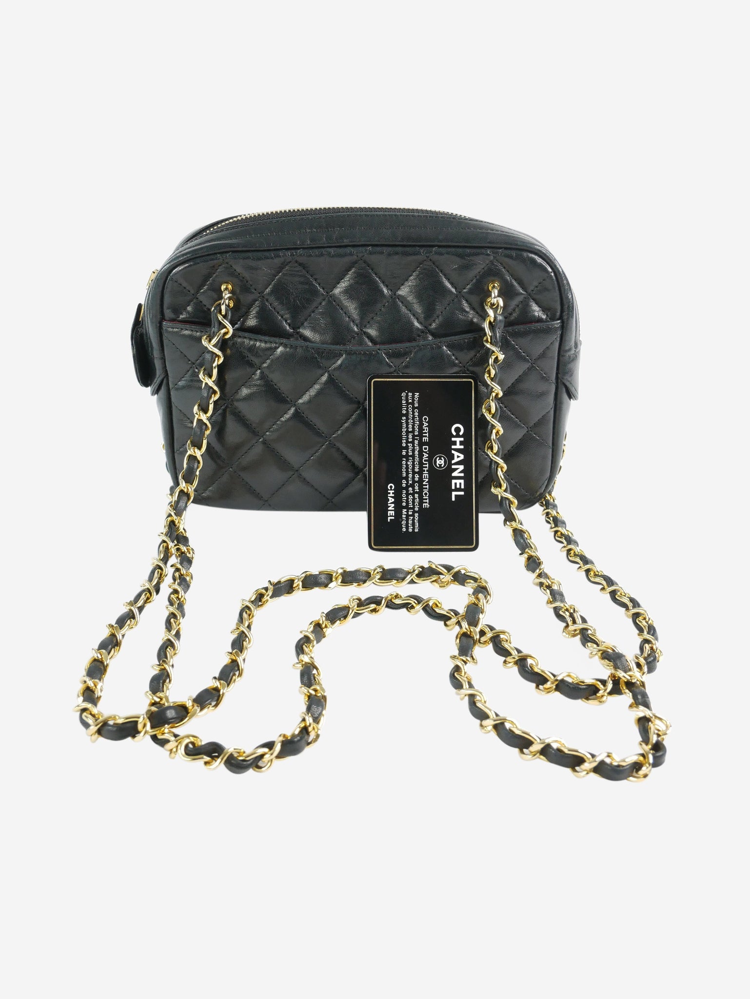 Like New Chanel 1991 Vintage Black Classic Pocket Camera Case Bag 24k –  Boutique Patina