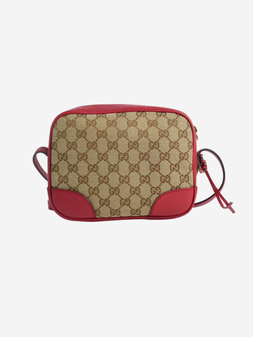 Brown and red GG monogram canvas crossbody bag Cross-body bags Gucci 