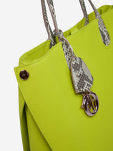 Load image into Gallery viewer, Green 2014 tote bag with snake print handles Tote Bags Christian Dior 
