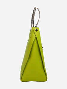 Christian Dior Green 2014 tote bag with snake print handles