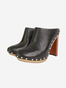 Proenza Schouler Black studded clog heels - size EU 37