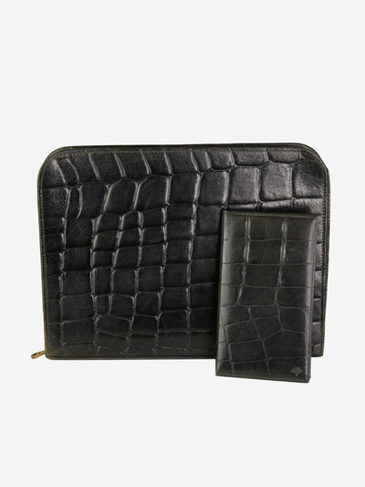 Black croc skin organiser set Wallets, Purses & Small Leather Goods Mulberry 