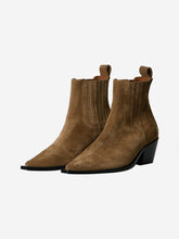 Load image into Gallery viewer, Brown suede ankle boots - size EU 38 Boots Anine Bing 
