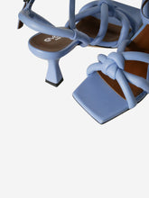 Load image into Gallery viewer, Blue square-toe sandal heels - size EU 38.5 Heels Evaluna 
