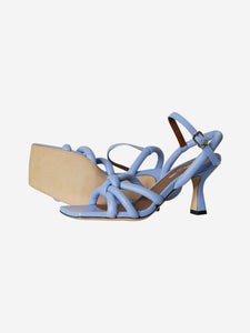 Evaluna Blue square-toe sandal heels - size EU 38.5