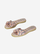 Load image into Gallery viewer, Pink floral knot sandals - size EU 37.5 Flat Sandals Tabitha Simmons 
