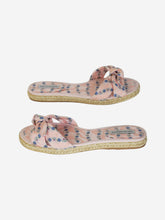 Load image into Gallery viewer, Pink floral knot sandals - size EU 37.5 Flat Sandals Tabitha Simmons 
