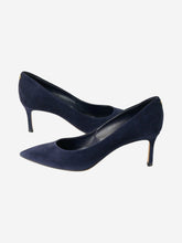 Load image into Gallery viewer, Blue suede pointed toe pumps - size EU 36.5 Heels Louis Vuitton 
