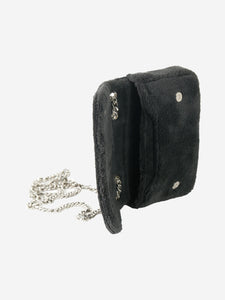 Marc Jacobs Black cross-body bag with silver-toned chain