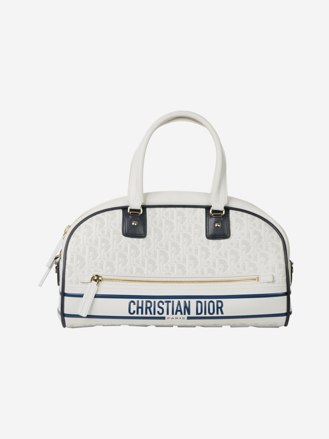 White 2022 Dior vibe zip bowling bag Top Handle Bags Christian Dior 