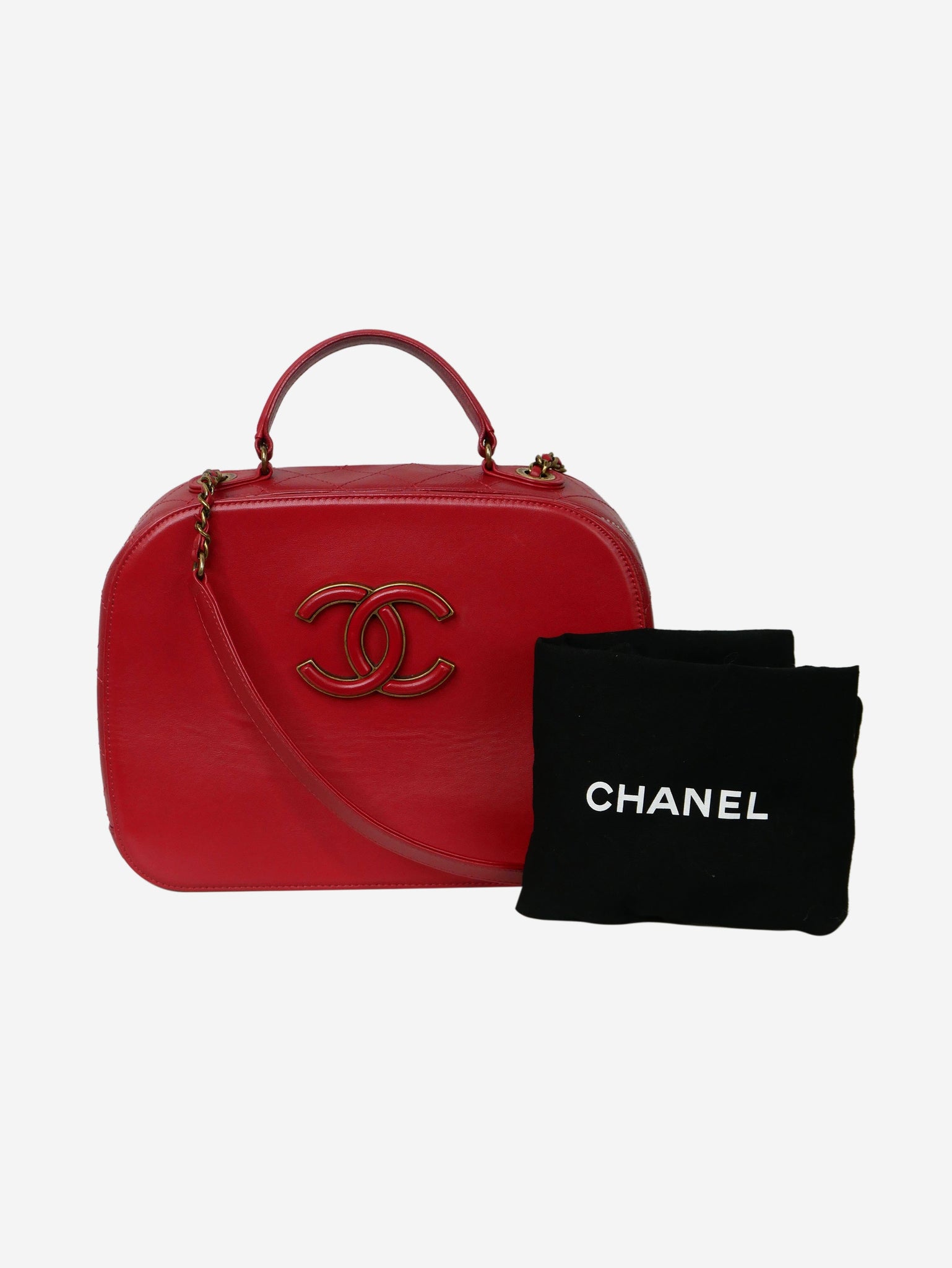 Chanel pre-owned red Coco Mark Leather 2way handbag